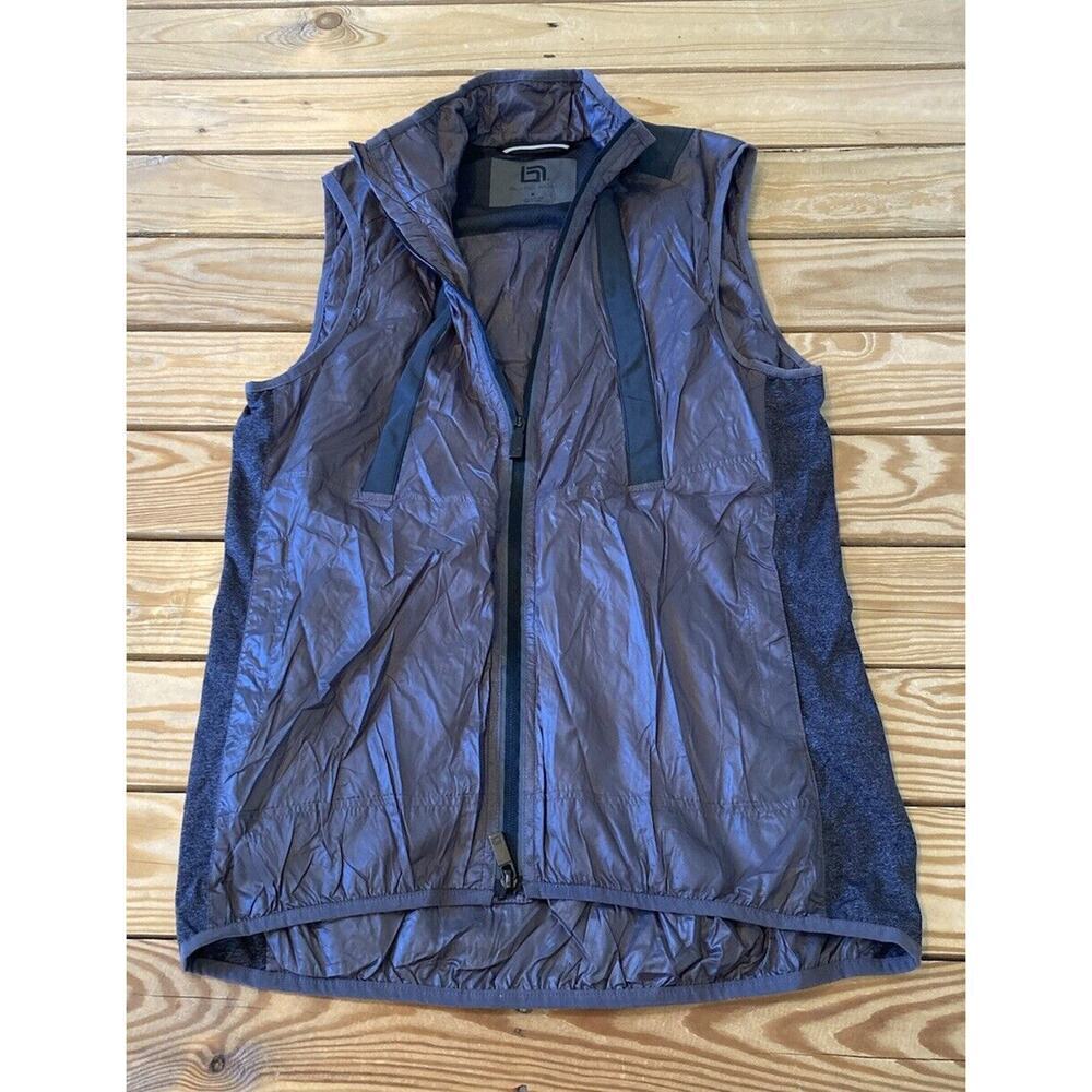 Blanc Noir Full Zip Vest Size Medium Men’s Grey